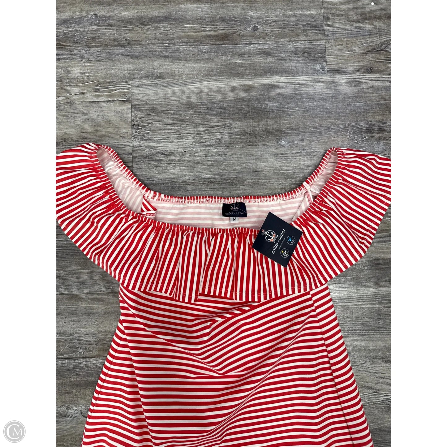 Dress Casual Short By Cmc In Red & White, Size: M