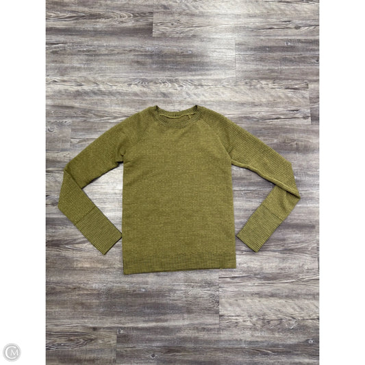 Athletic Top Long Sleeve Crewneck By Lululemon In Green, Size: M