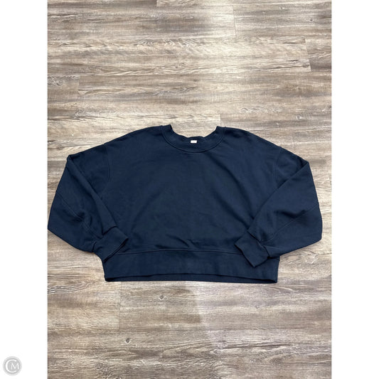 Athletic Sweatshirt Crewneck By Lululemon In Blue, Size: 10