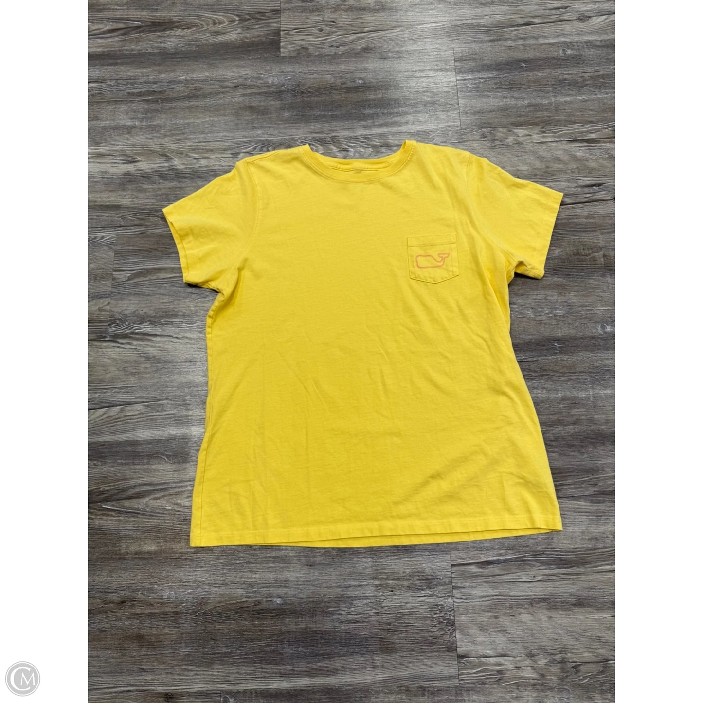 Top Short Sleeve By Vineyard Vines In Yellow, Size: L