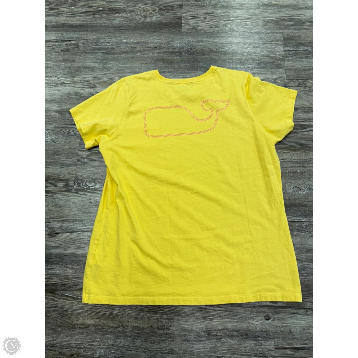 Top Short Sleeve By Vineyard Vines In Yellow, Size: L