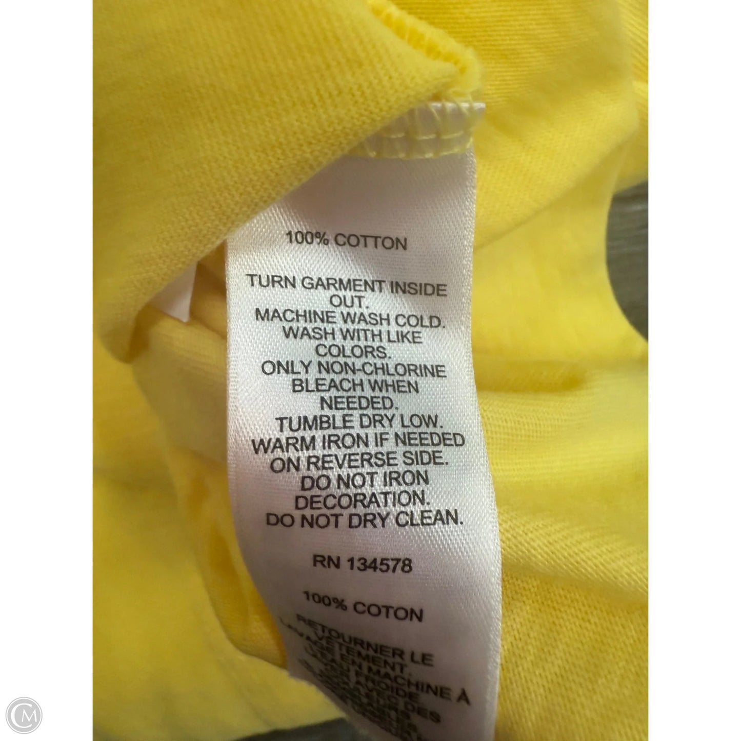 Top Short Sleeve By Vineyard Vines In Yellow, Size: L