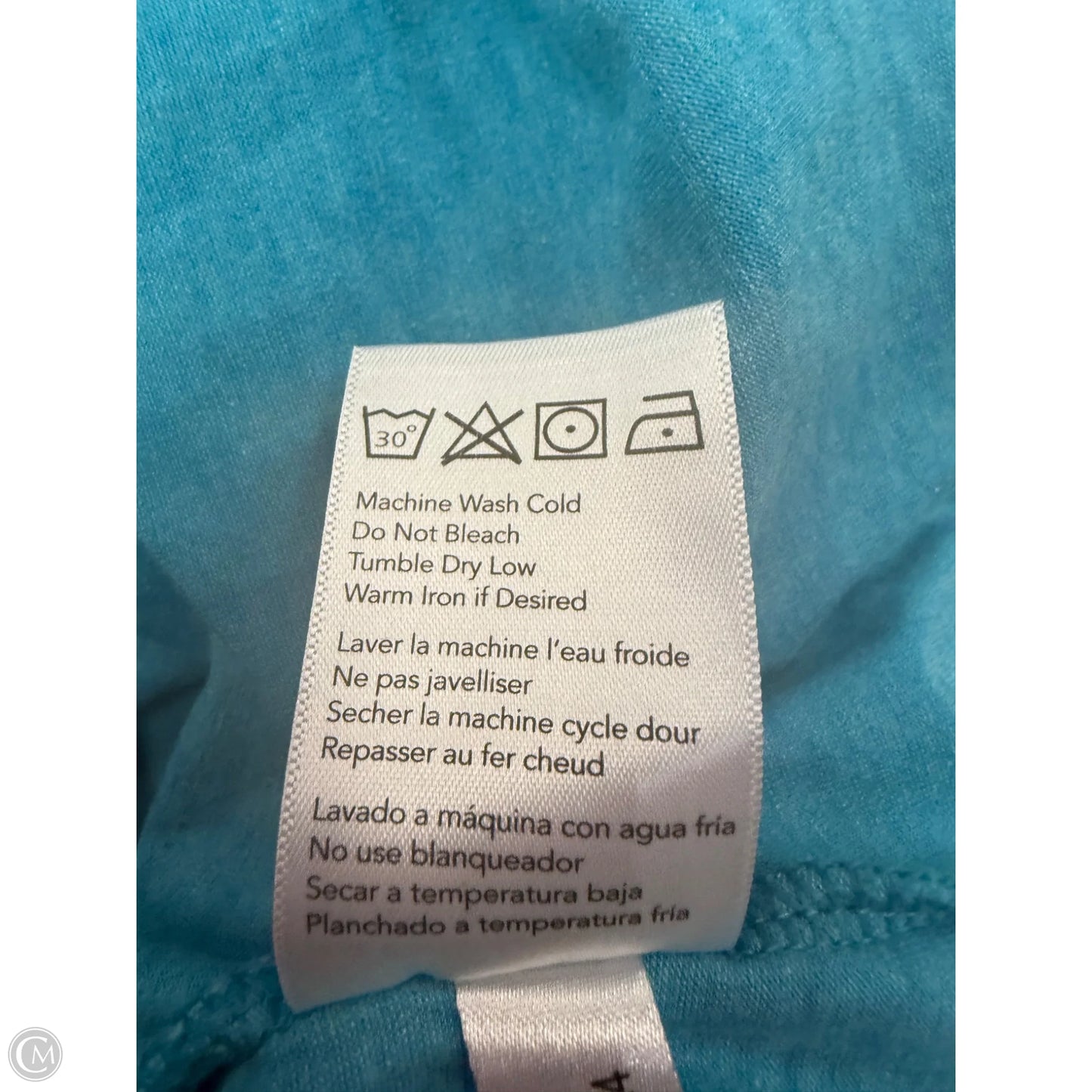 Athletic Top Short Sleeve By Tasc In Blue, Size: L
