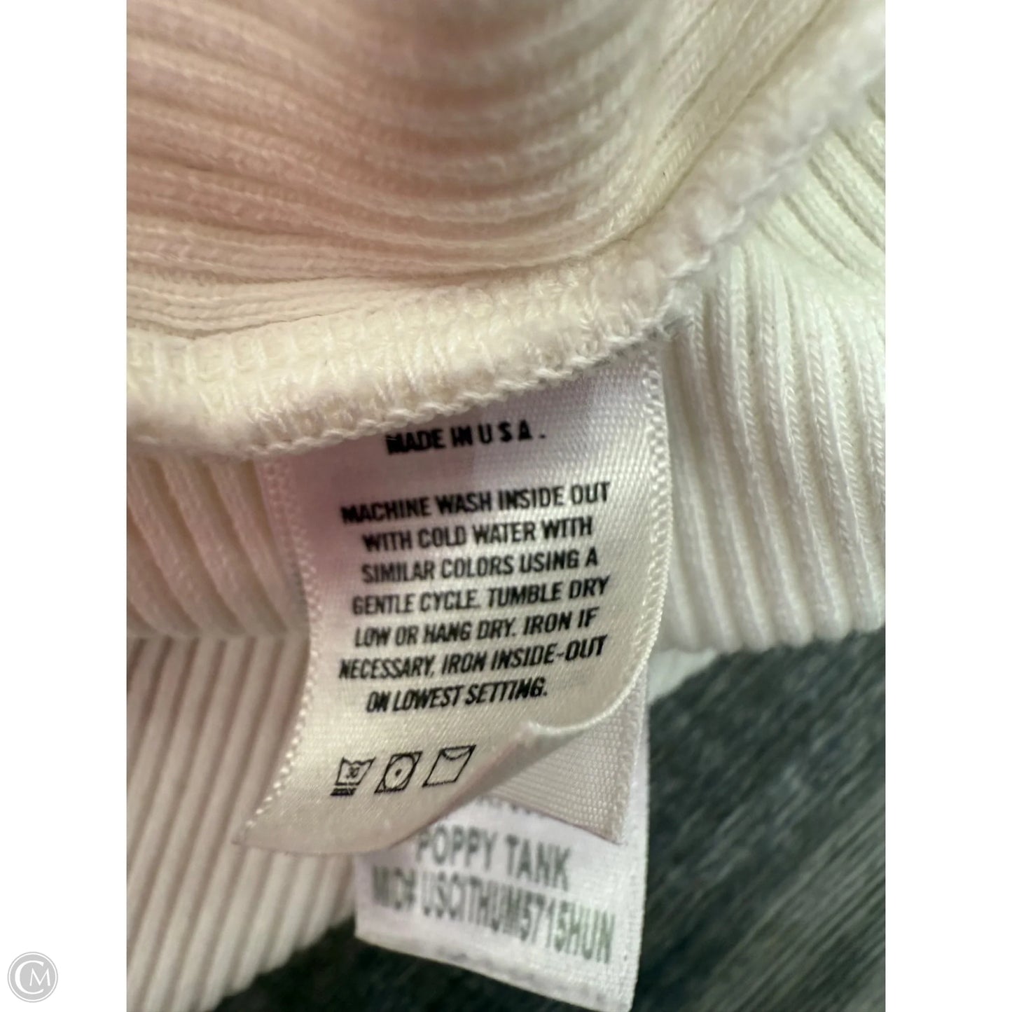 Tank Top By Agolde In White, Size: L