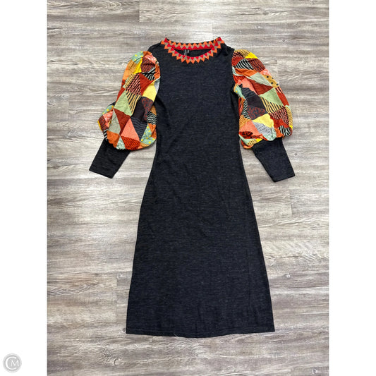 Dress Casual Maxi By Anthropologie In Grey & Orange, Size: M