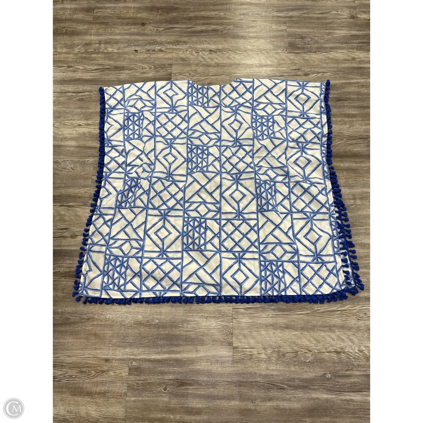 Tunic Short Sleeve By Vineyard Vines In Blue & White, Size: M