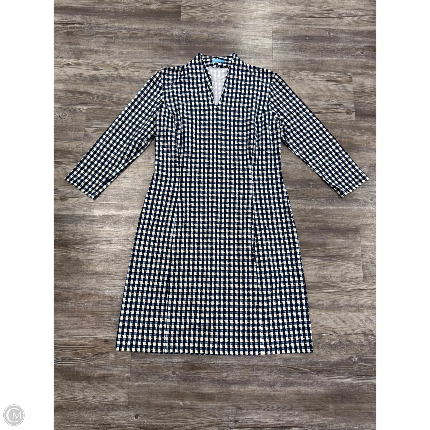 Dress Casual Midi By J Mclaughlin In Blue & White, Size: L