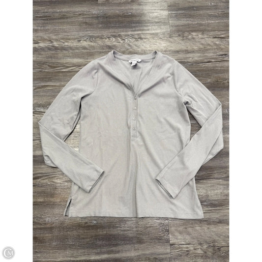 Athletic Top Long Sleeve Crewneck By Athleta In Grey, Size: L