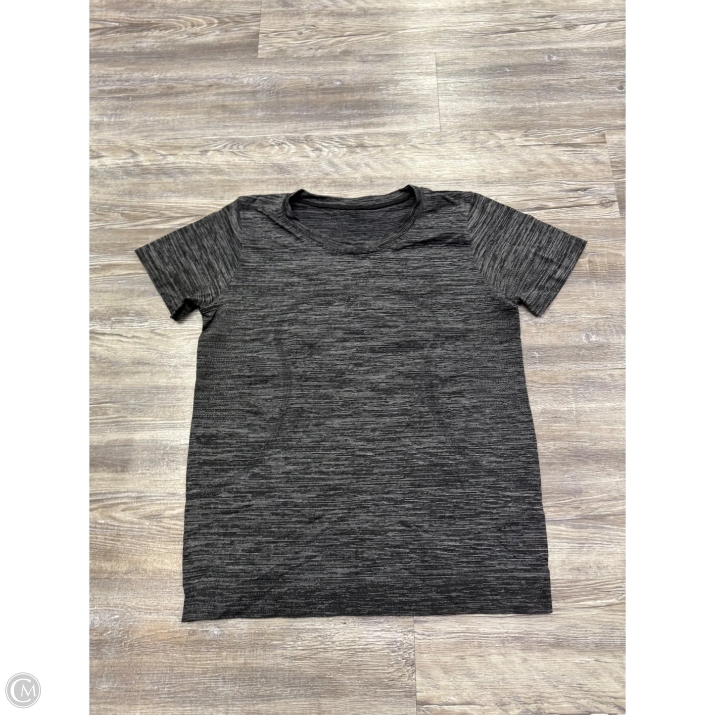 Athletic Top Short Sleeve By Lululemon In Black, Size: M