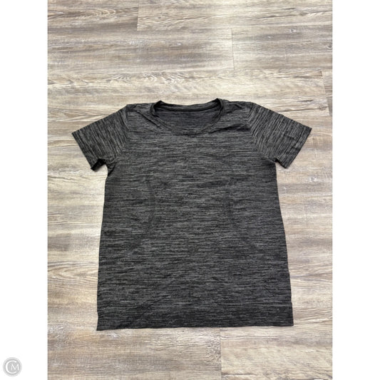 Athletic Top Short Sleeve By Lululemon In Black, Size: M