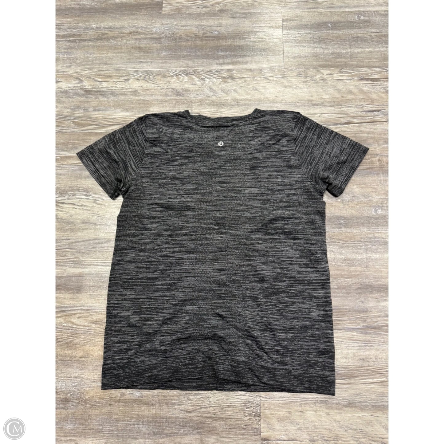 Athletic Top Short Sleeve By Lululemon In Black, Size: M