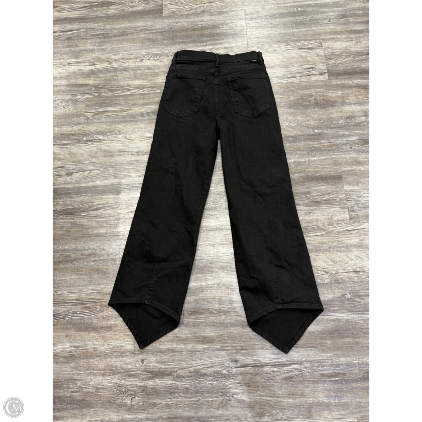 Jeans Straight By Mother Jeans In Black Denim, Size: 4