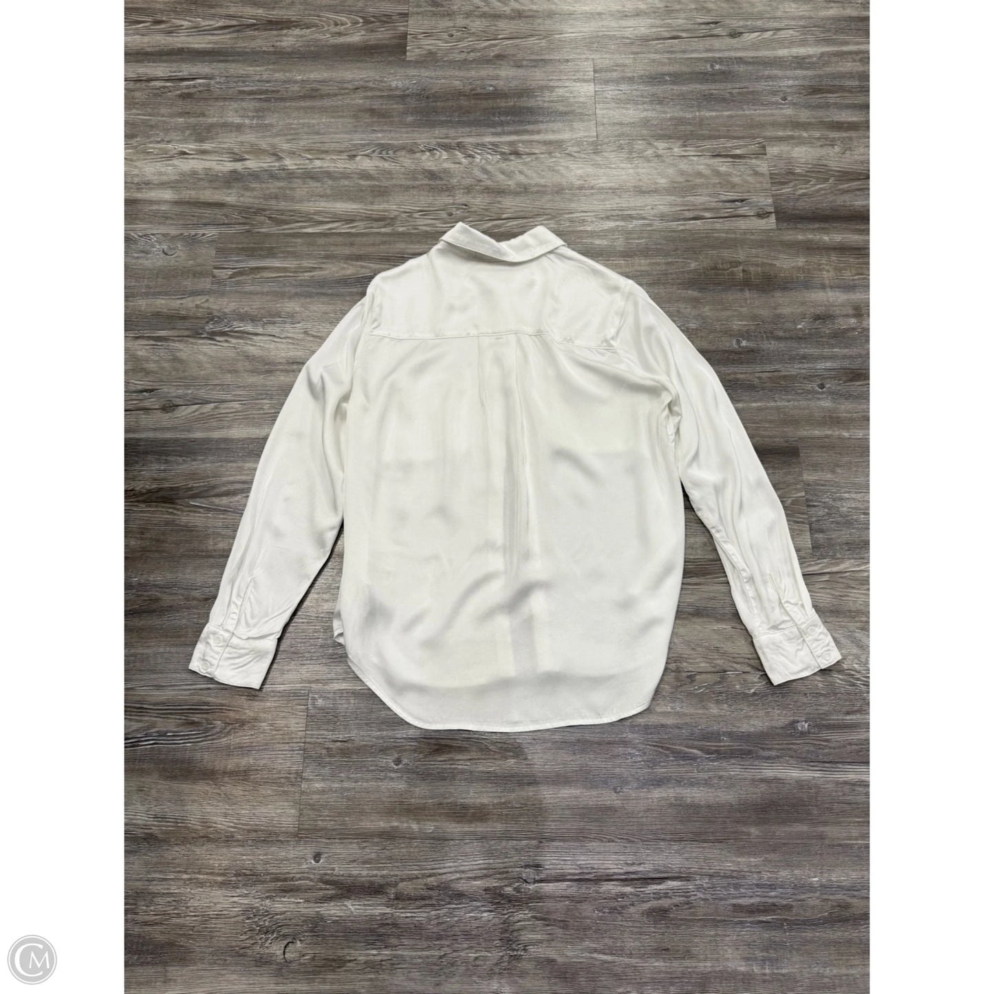 Top Long Sleeve By Cloth & Stone In White, Size: M