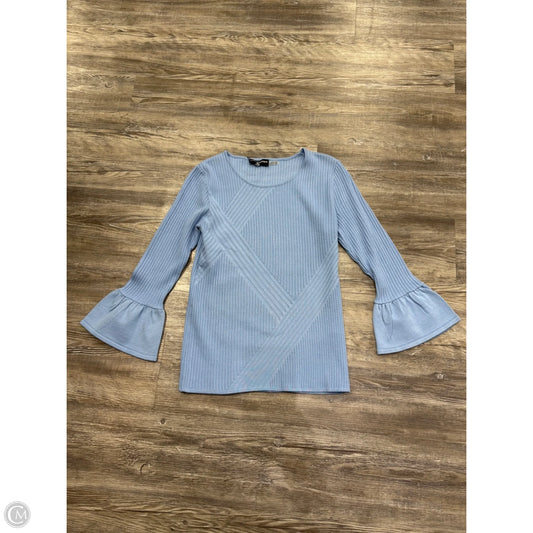 Top Long Sleeve Designer By Karl Lagerfeld In Blue, Size: S