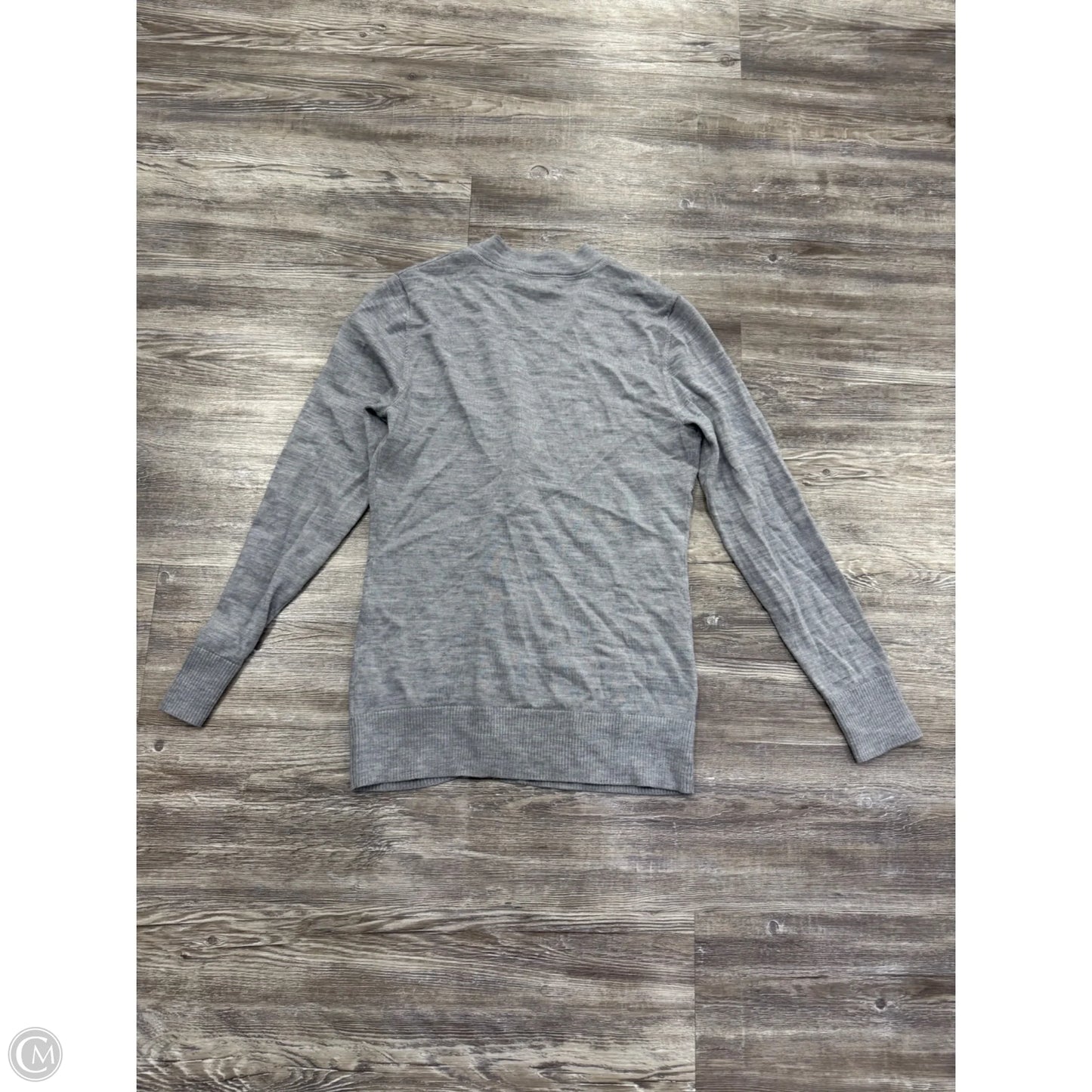 Sweater Cardigan Designer By Tory Burch In Grey, Size: M