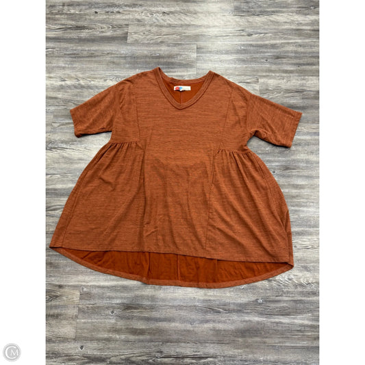 Tunic Short Sleeve By Free People In Orange, Size: S