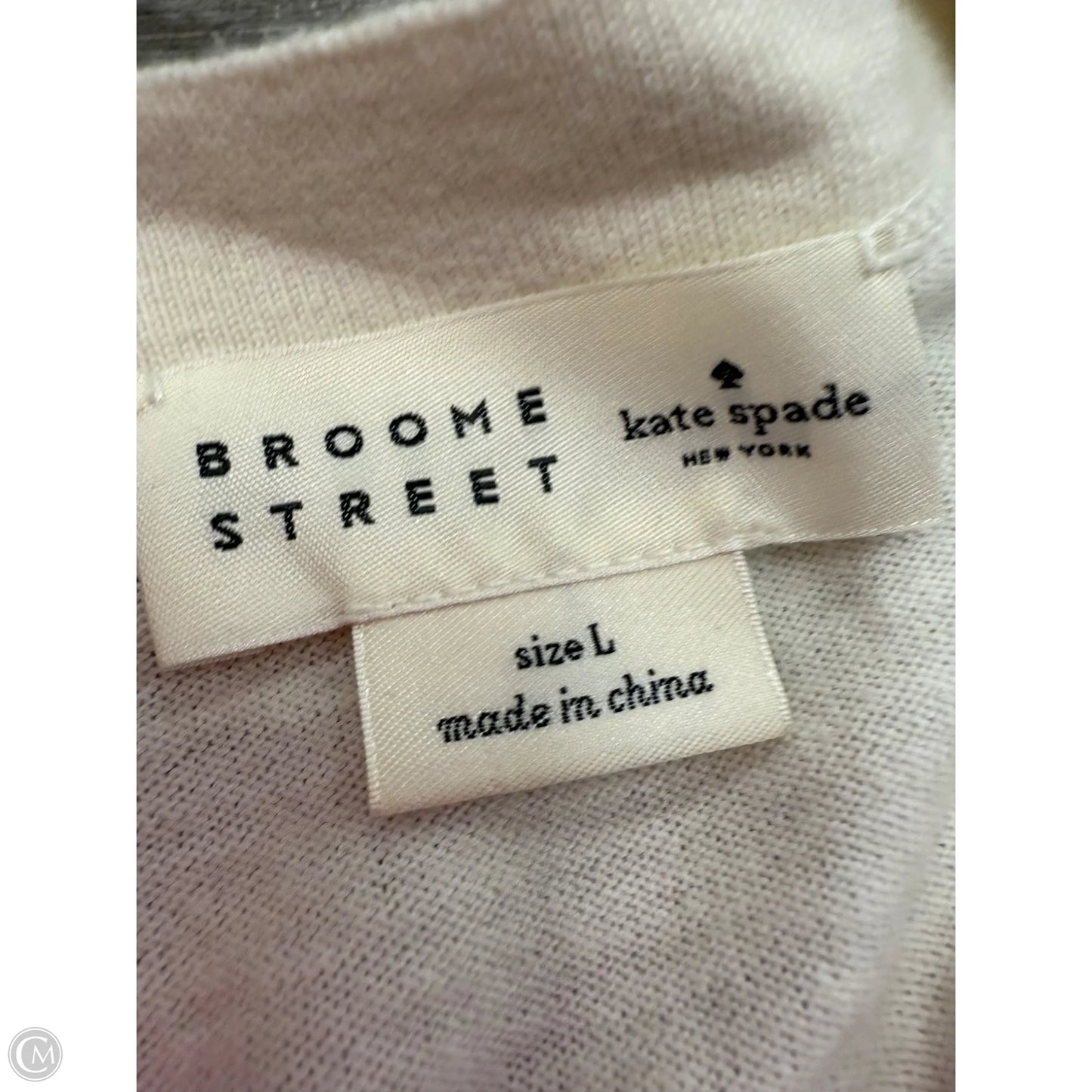 Sweater Cardigan Designer By Kate Spade In White, Size: L