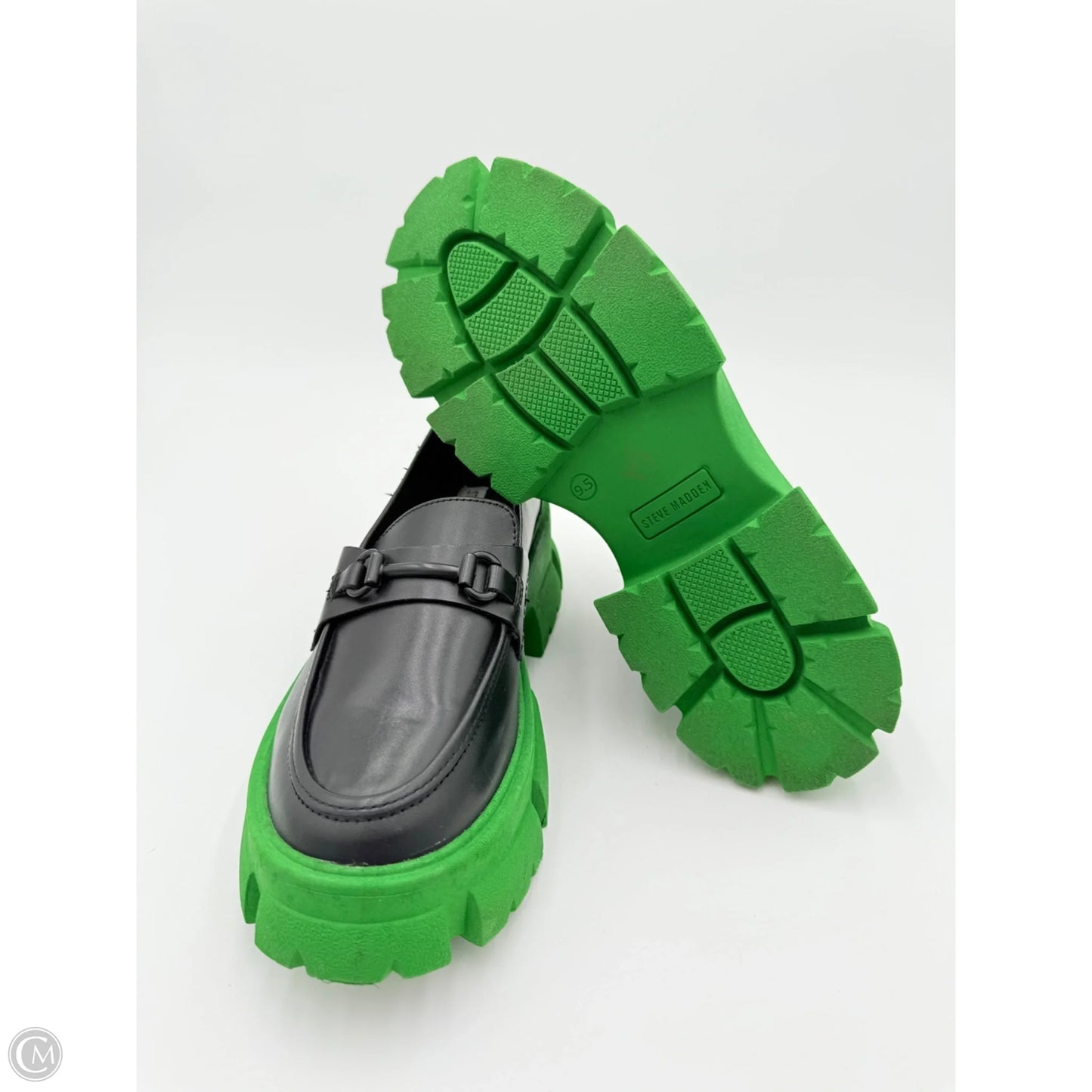 Shoes Heels Platform By Steve Madden In Black & Green, Size: 9.5