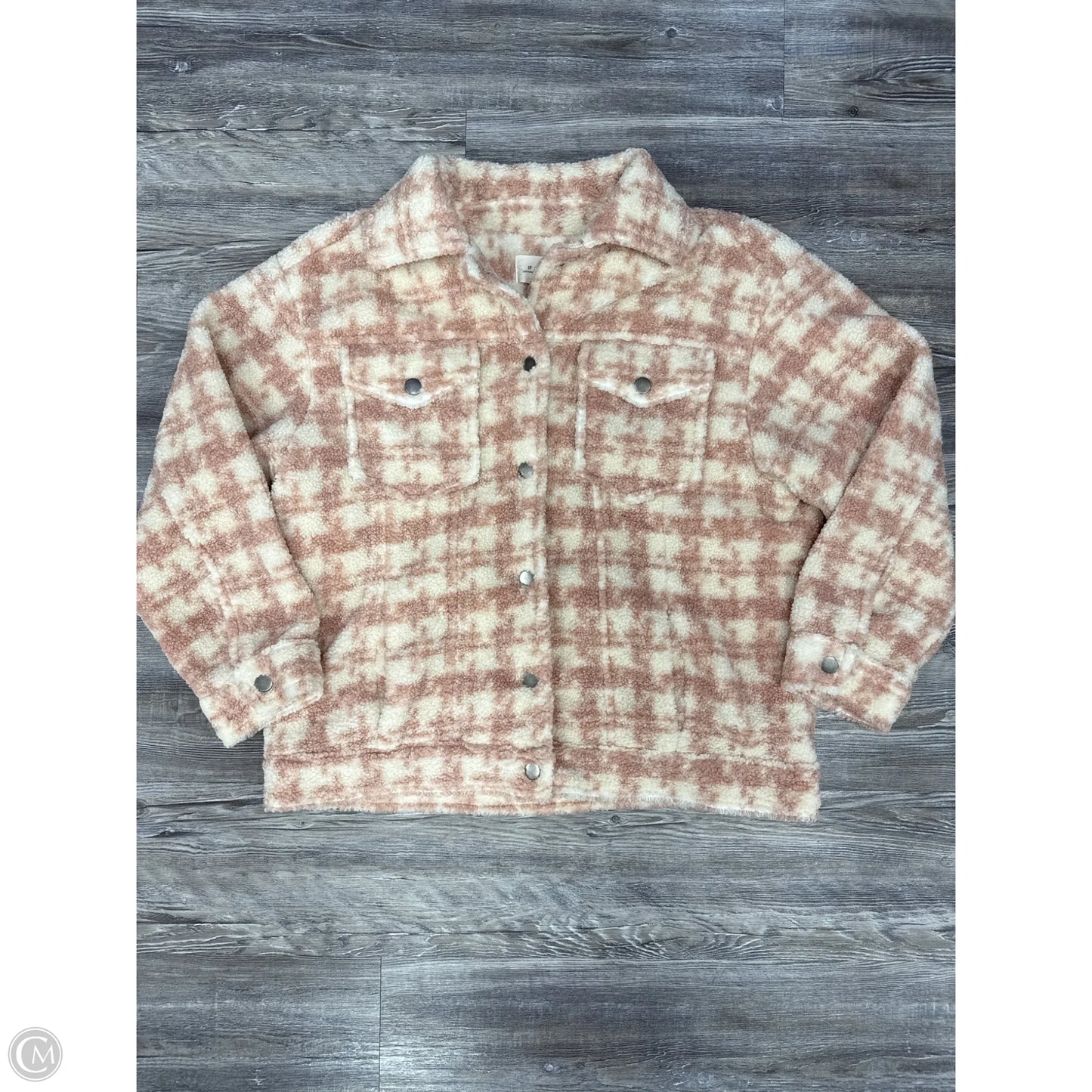 Jacket Fleece By If By Sea In Pink & White, Size: S