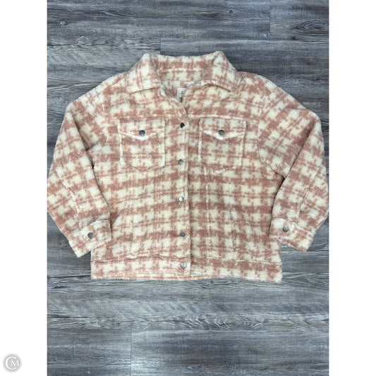 Jacket Fleece By If By Sea In Pink & White, Size: S