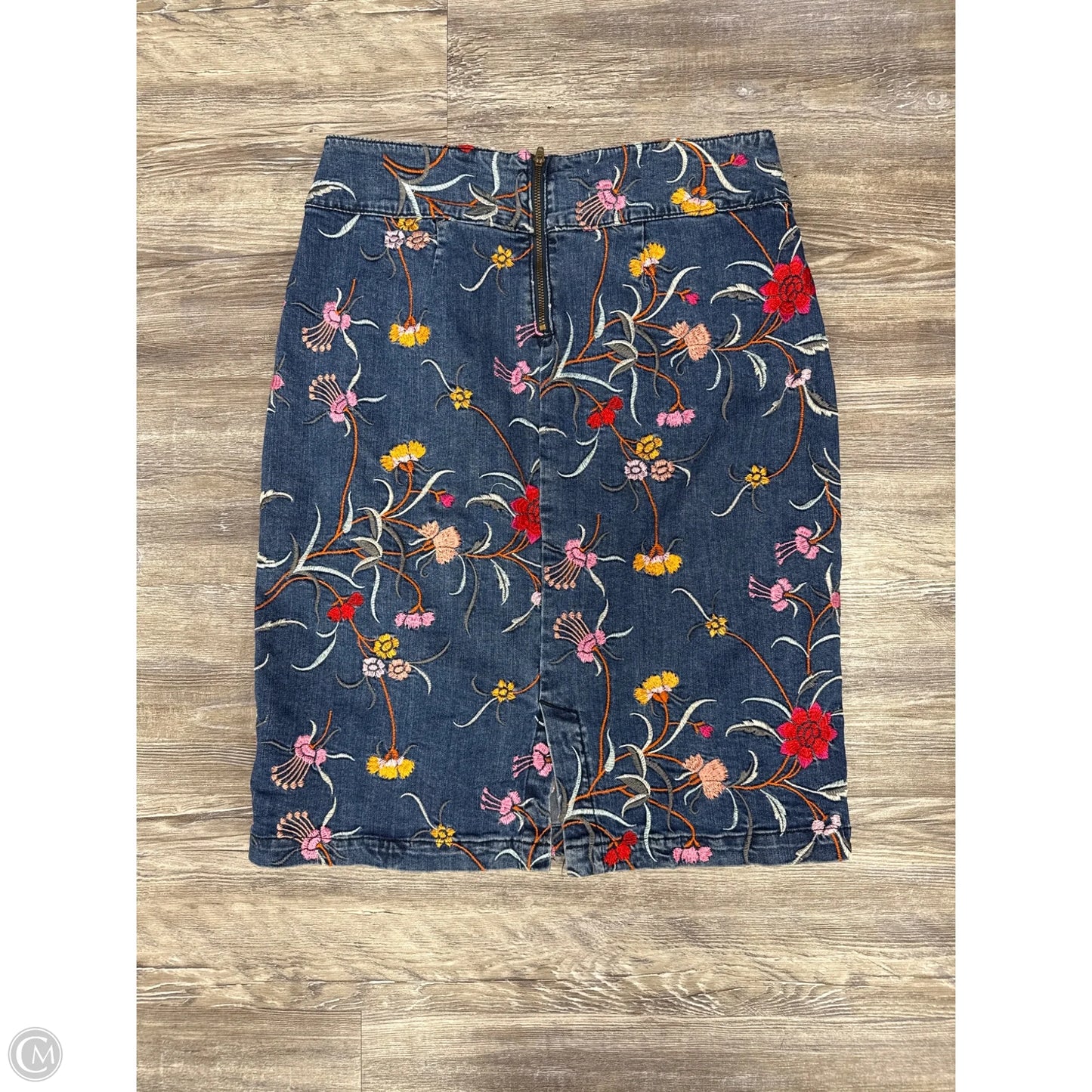 Skirt Midi By Maeve In Blue Denim, Size: 8p