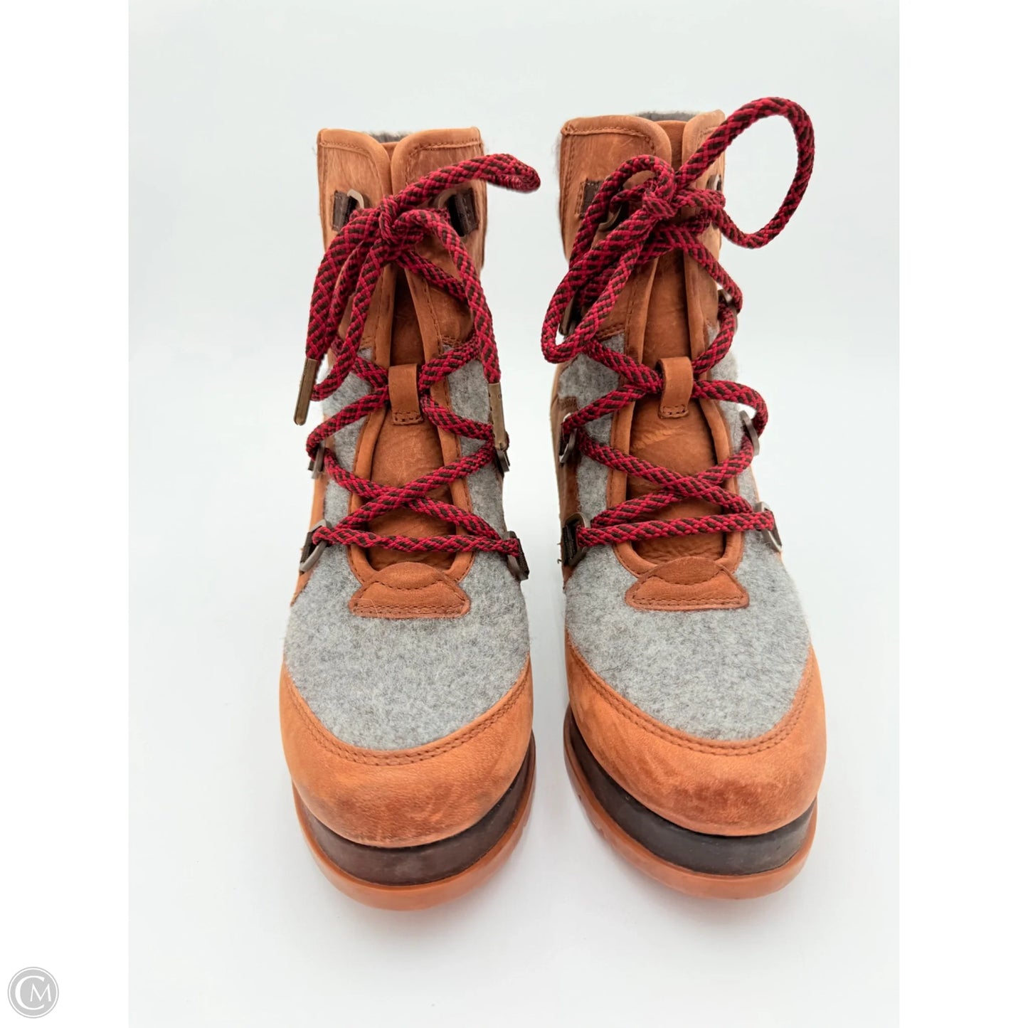Boots Ankle Heels By Sorel In Brown, Size: 9