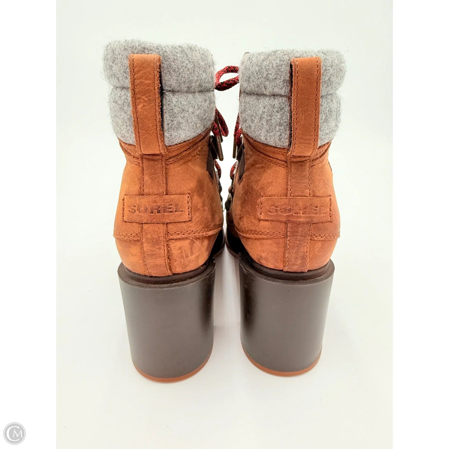 Boots Ankle Heels By Sorel In Brown, Size: 9