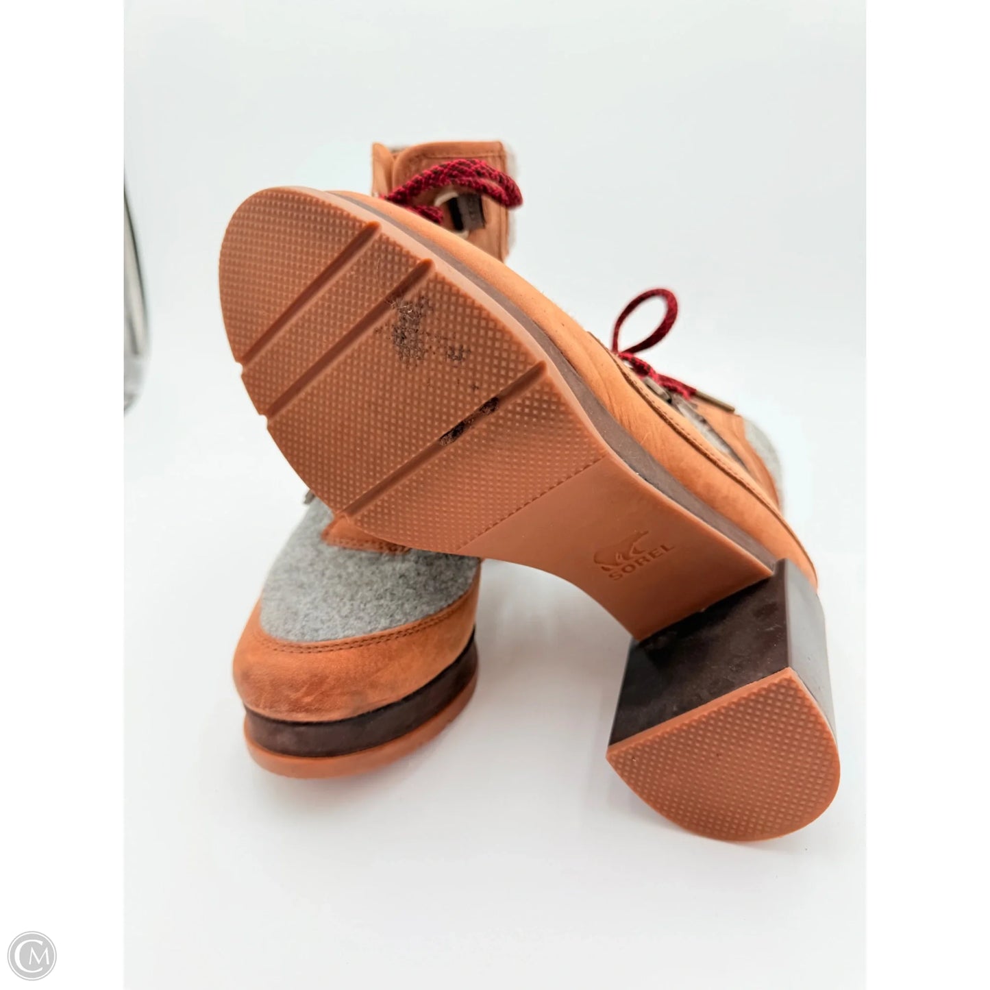 Boots Ankle Heels By Sorel In Brown, Size: 9