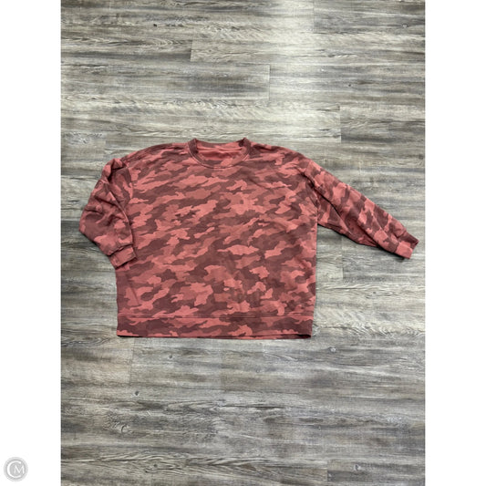 Athletic Sweatshirt Crewneck By Lululemon In Camouflage Print, Size: Xl