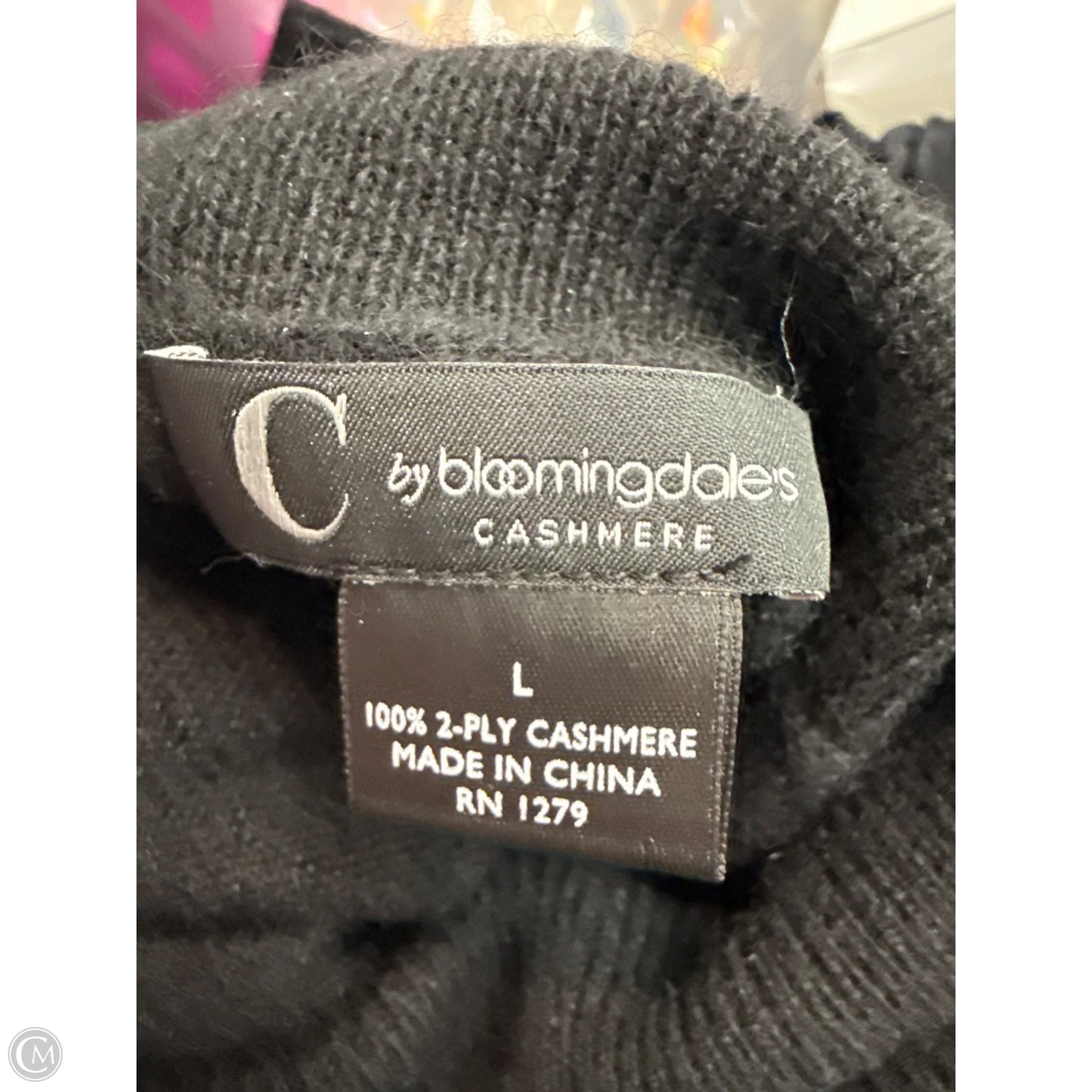 Sweater Cashmere By Bloomingdales In Black, Size: L