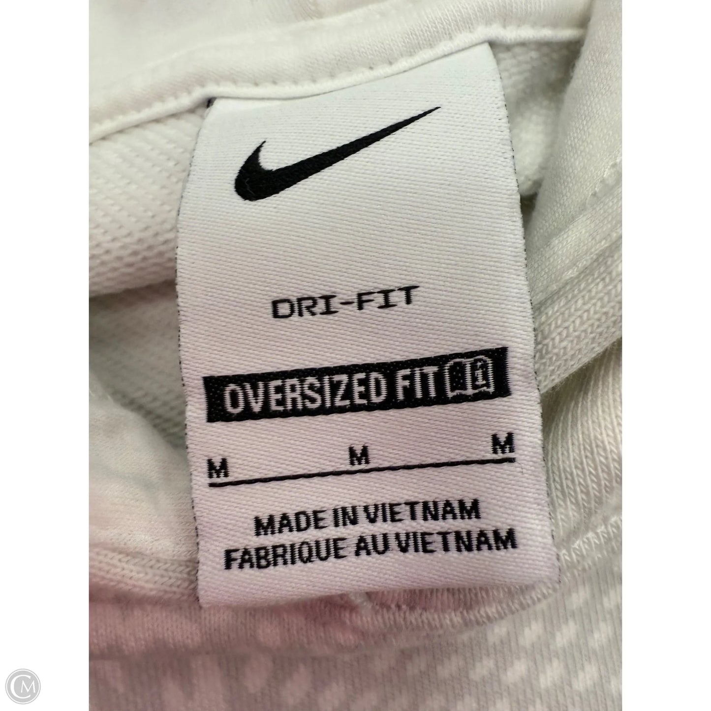 Athletic Sweatshirt Hoodie By Nike Apparel In White, Size: M