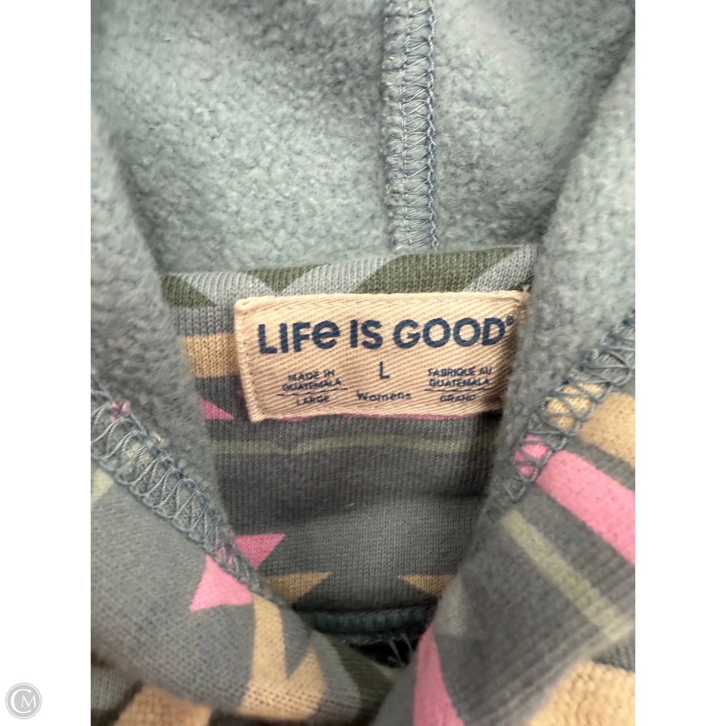 Sweatshirt Hoodie By Life Is Good In Blue, Size: L