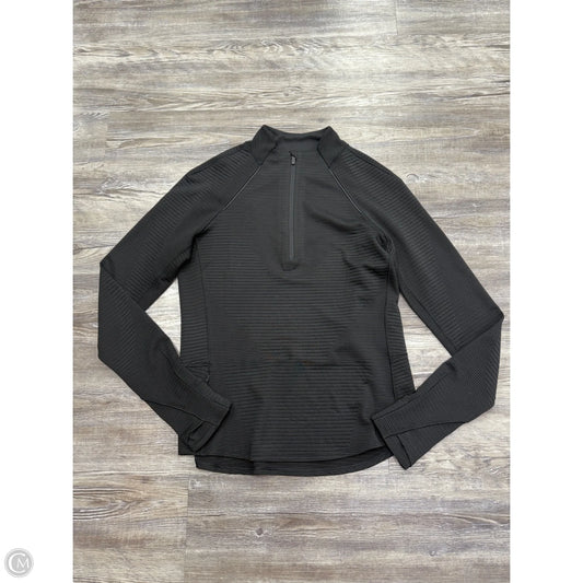 Athletic Top Long Sleeve Collar By Lululemon In Black, Size: 8