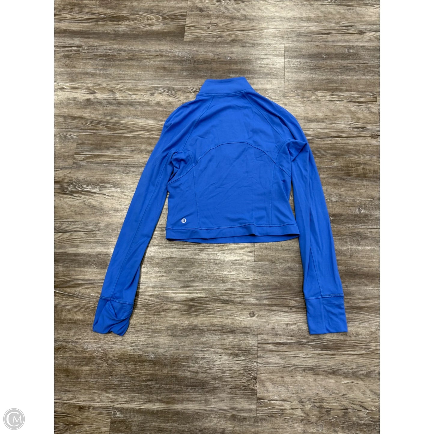 Athletic Top Long Sleeve Collar By Lululemon In Blue, Size: 6