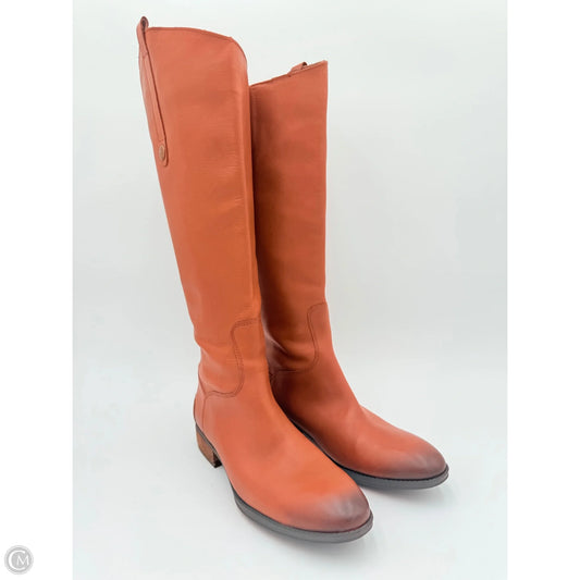 Boots Mid-calf Heels By Sam Edelman In Brown, Size: 9