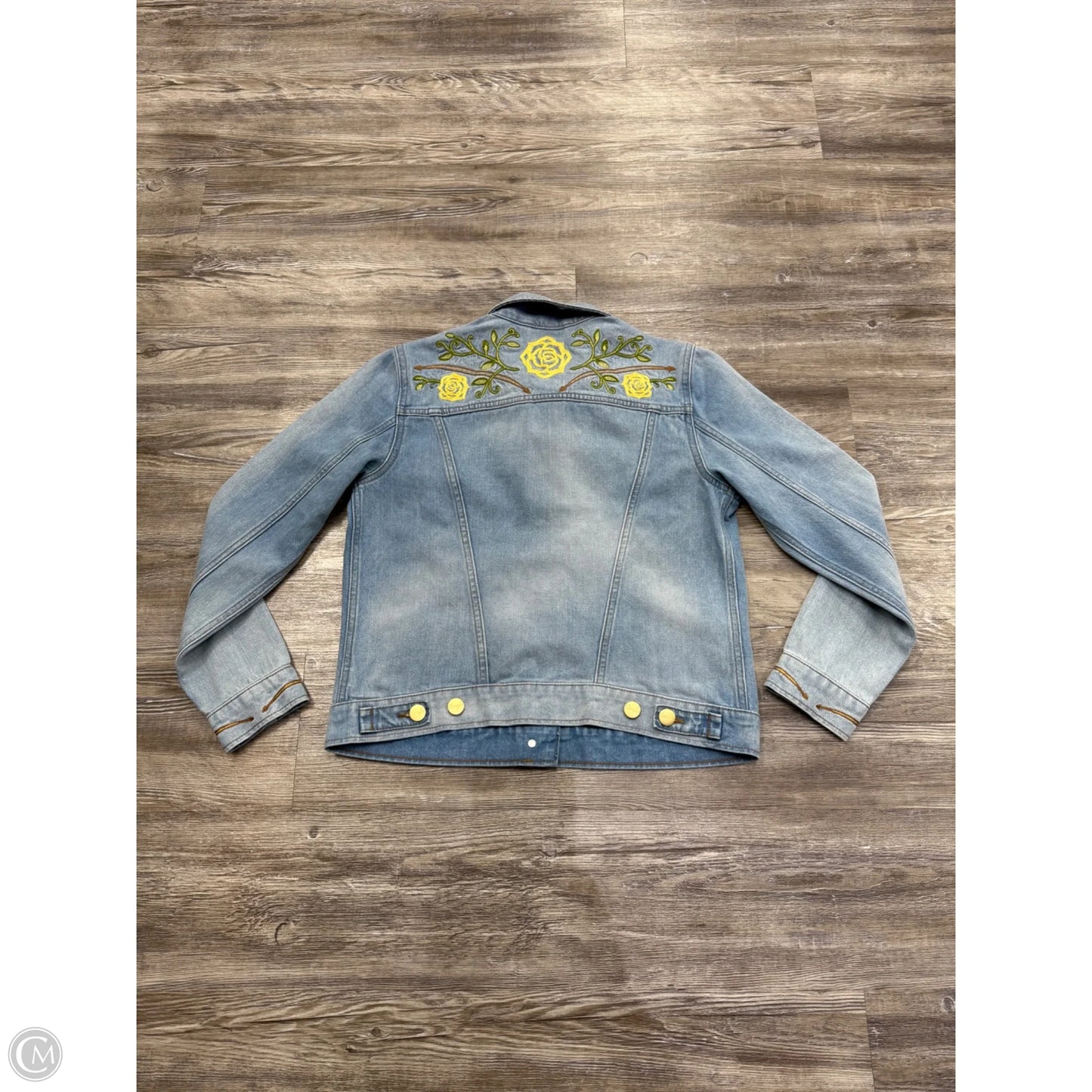 Jacket Denim By Wrangler In Blue Denim, Size: M