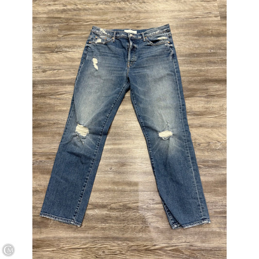 Jeans Cropped By Mother In Blue Denim, Size: 12