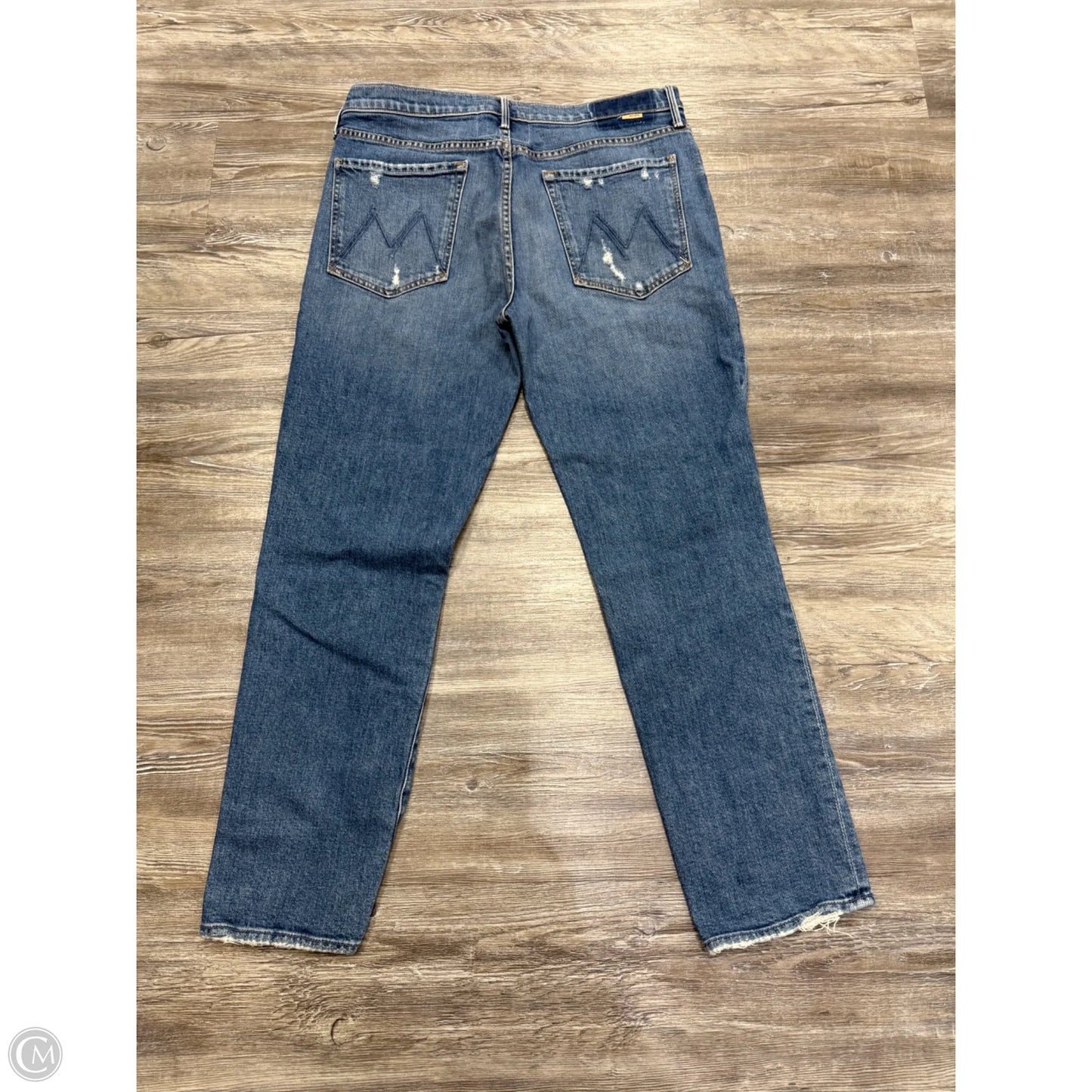 Jeans Cropped By Mother In Blue Denim, Size: 12
