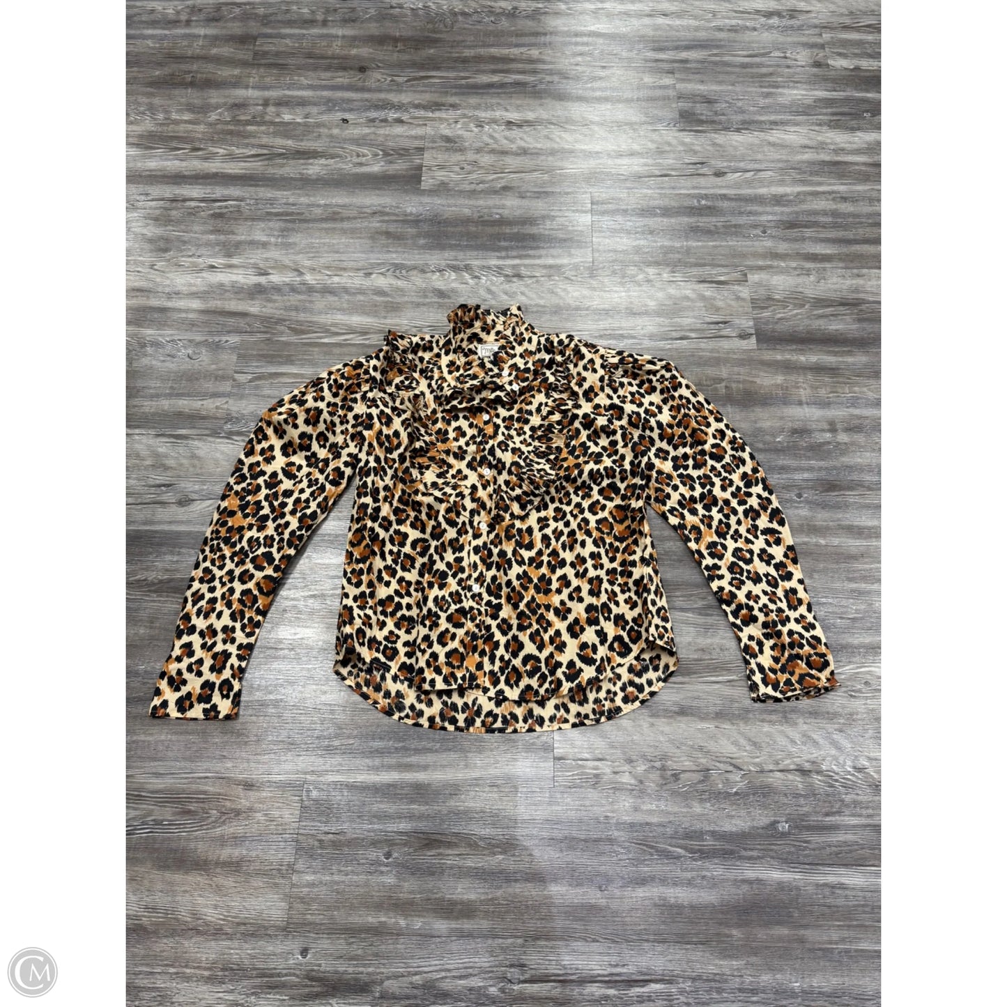 Top Long Sleeve By Millie In Animal Print, Size: M