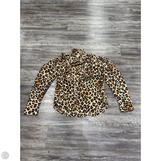 Top Long Sleeve By Millie In Animal Print, Size: M