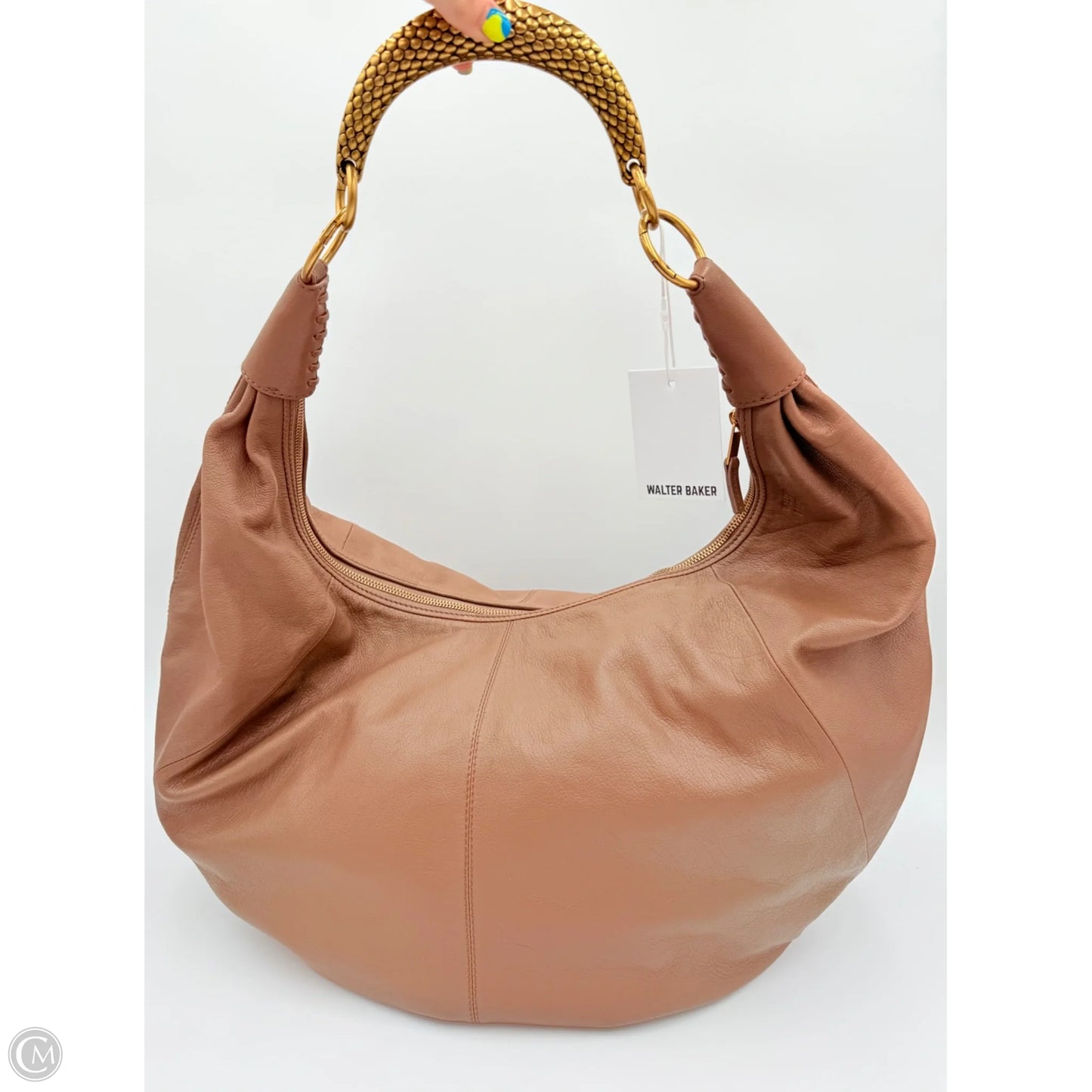 Handbag Leather By Walter Baker, Size: Large