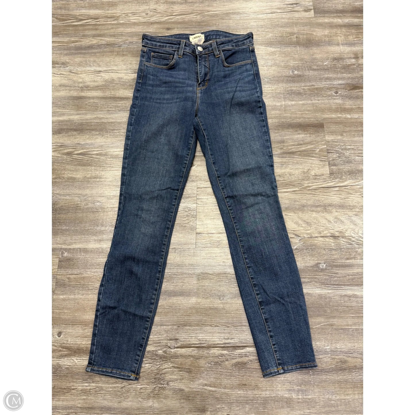 Jeans Skinny By L Agence In Blue Denim, Size: 0
