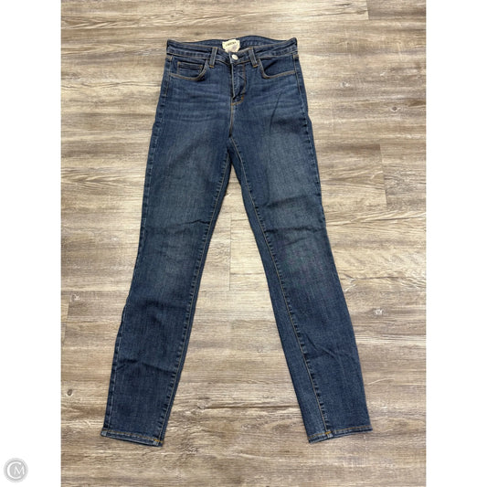 Jeans Skinny By L Agence In Blue Denim, Size: 0