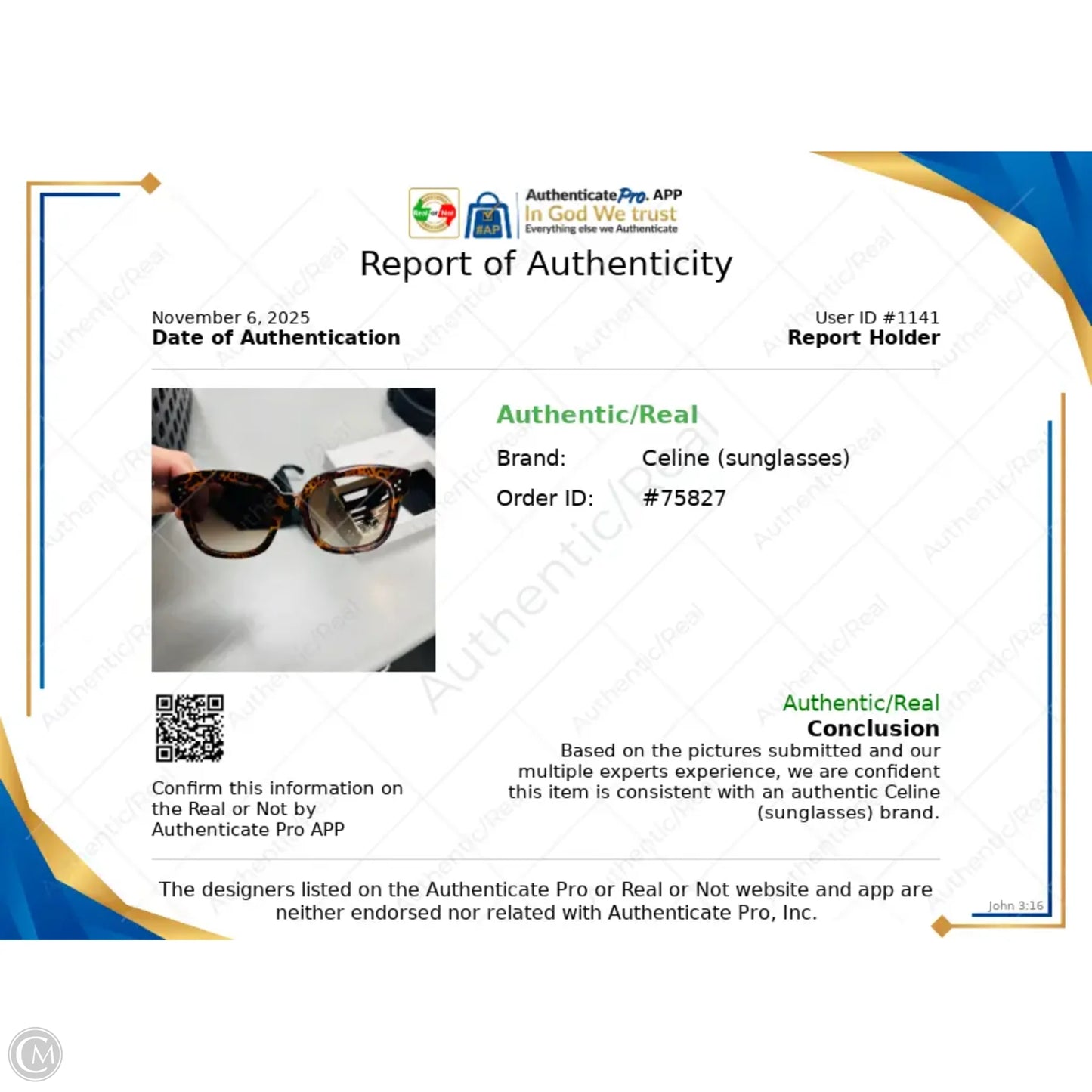 Sunglass Case Luxury Designer By Celine