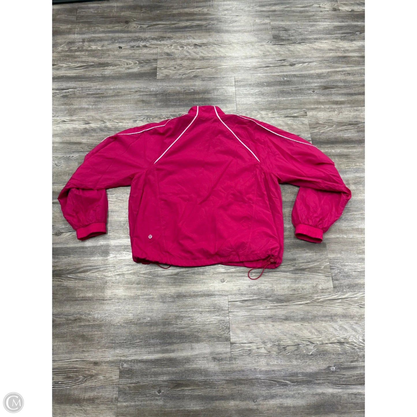 Athletic Jacket By Lululemon In Pink & White, Size: 8