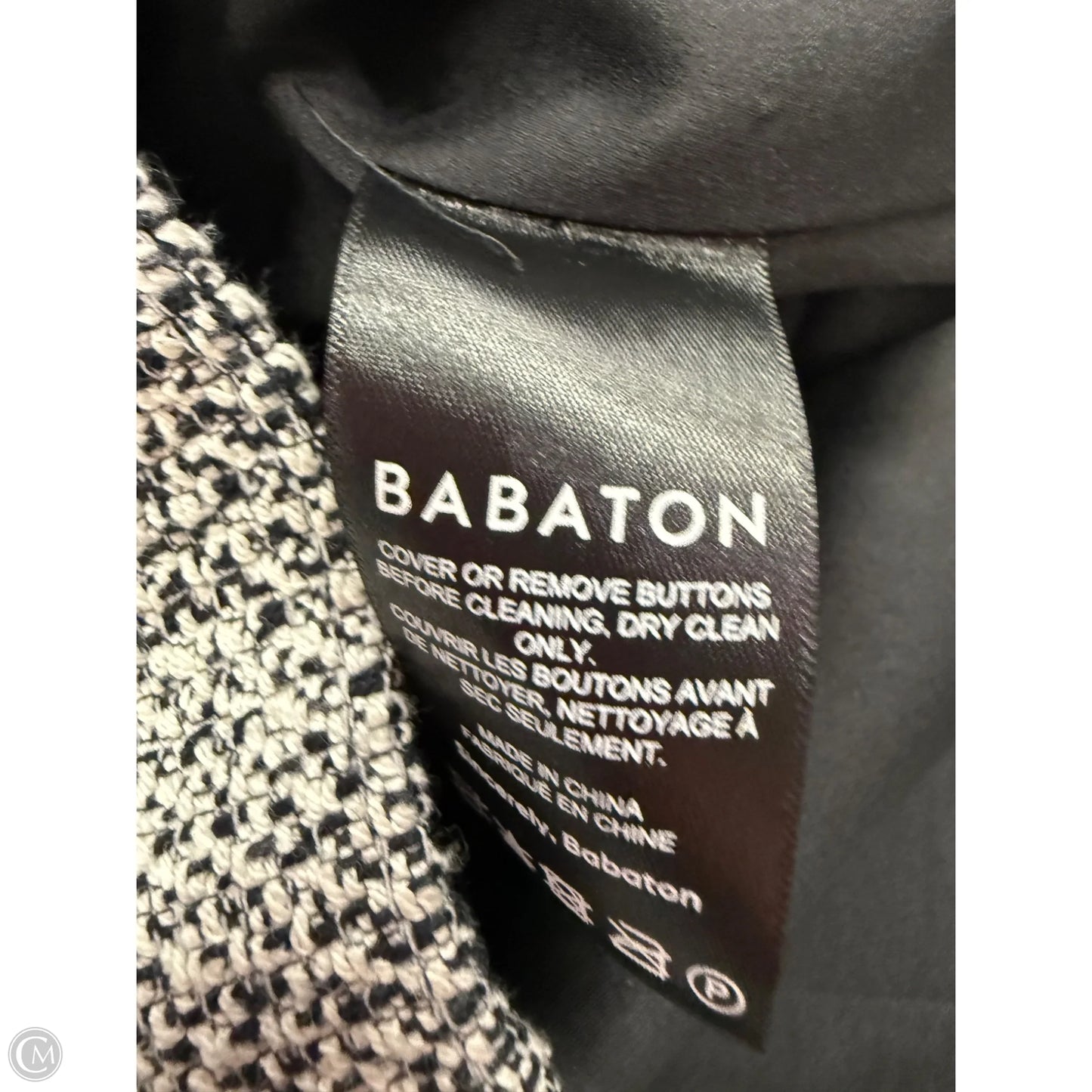 Jacket Other By Babaton In Black & Cream, Size: M