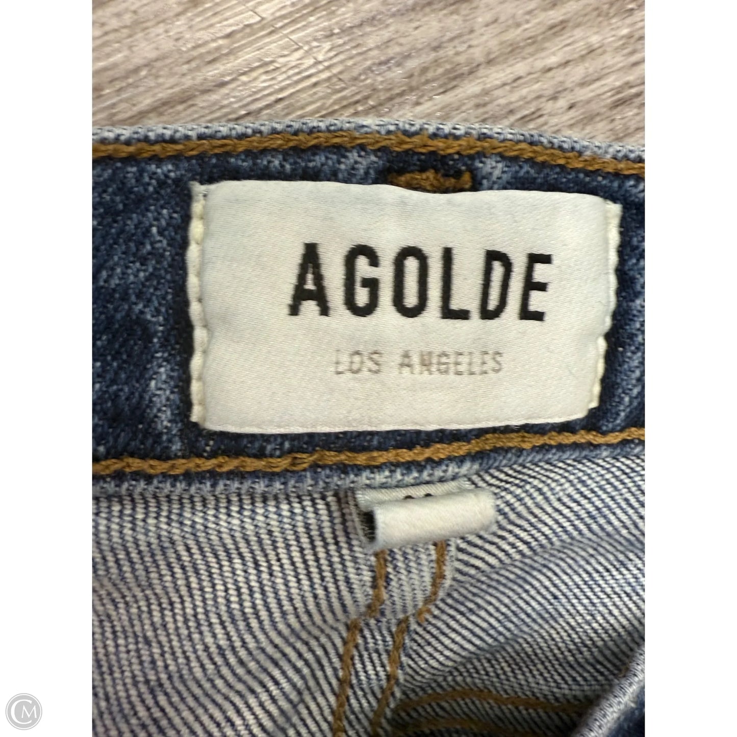 Jeans Straight By Agolde In Blue Denim, Size: 6