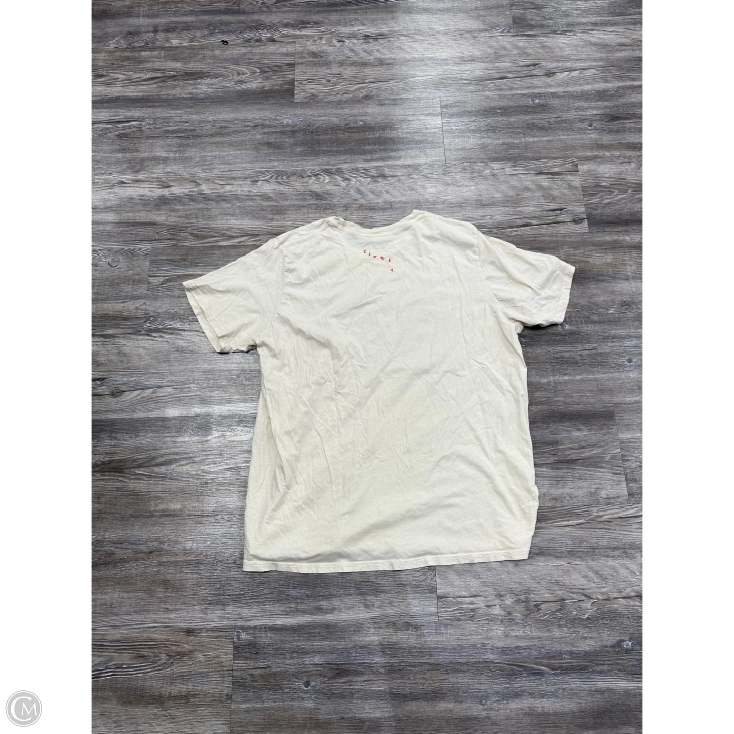 Top Short Sleeve By Clare V. In White, Size: L