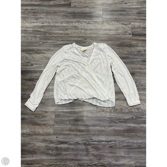 Top Long Sleeve By Maeve In White, Size: M