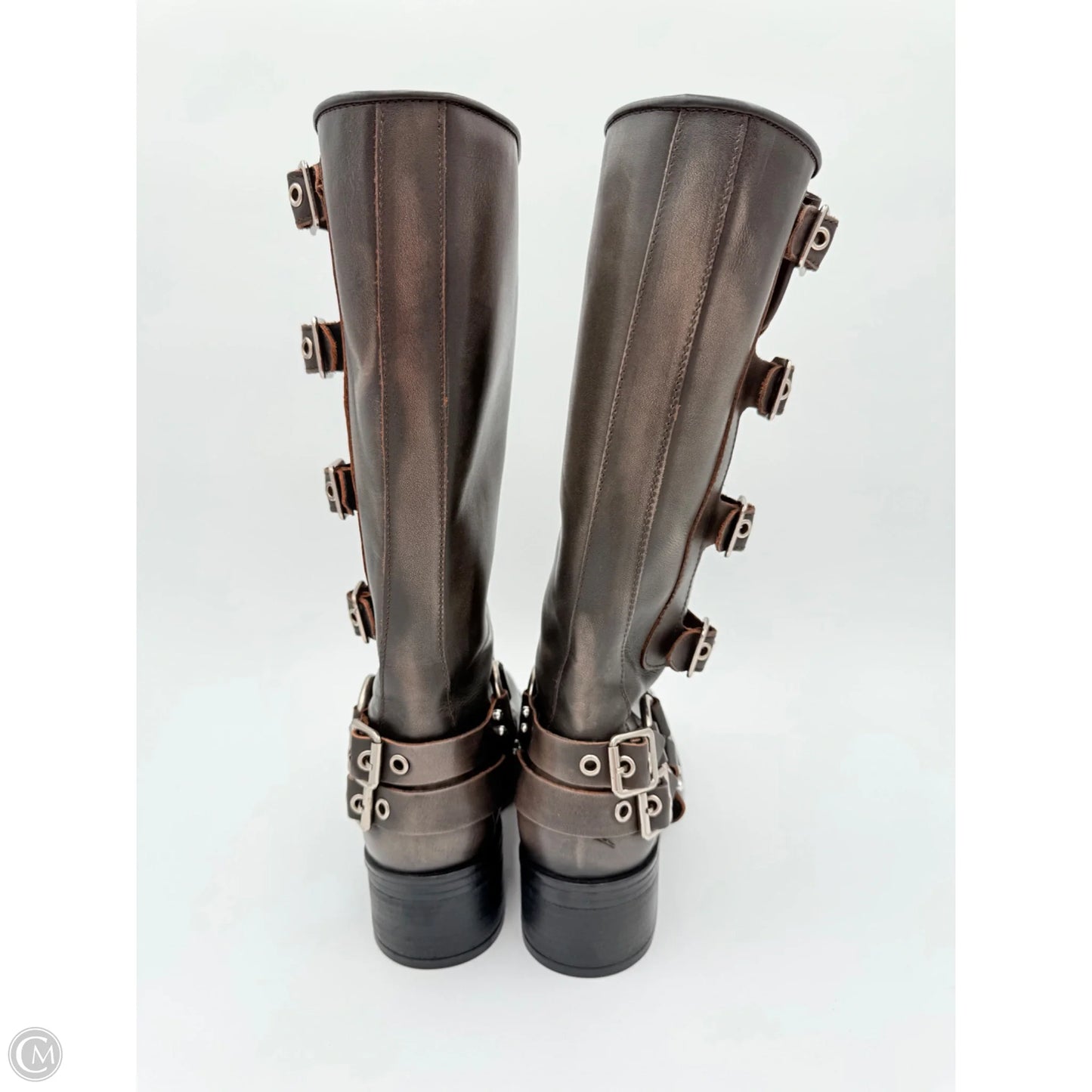 Boots Mid-calf Heels By Steve Madden In Brown, Size: 9